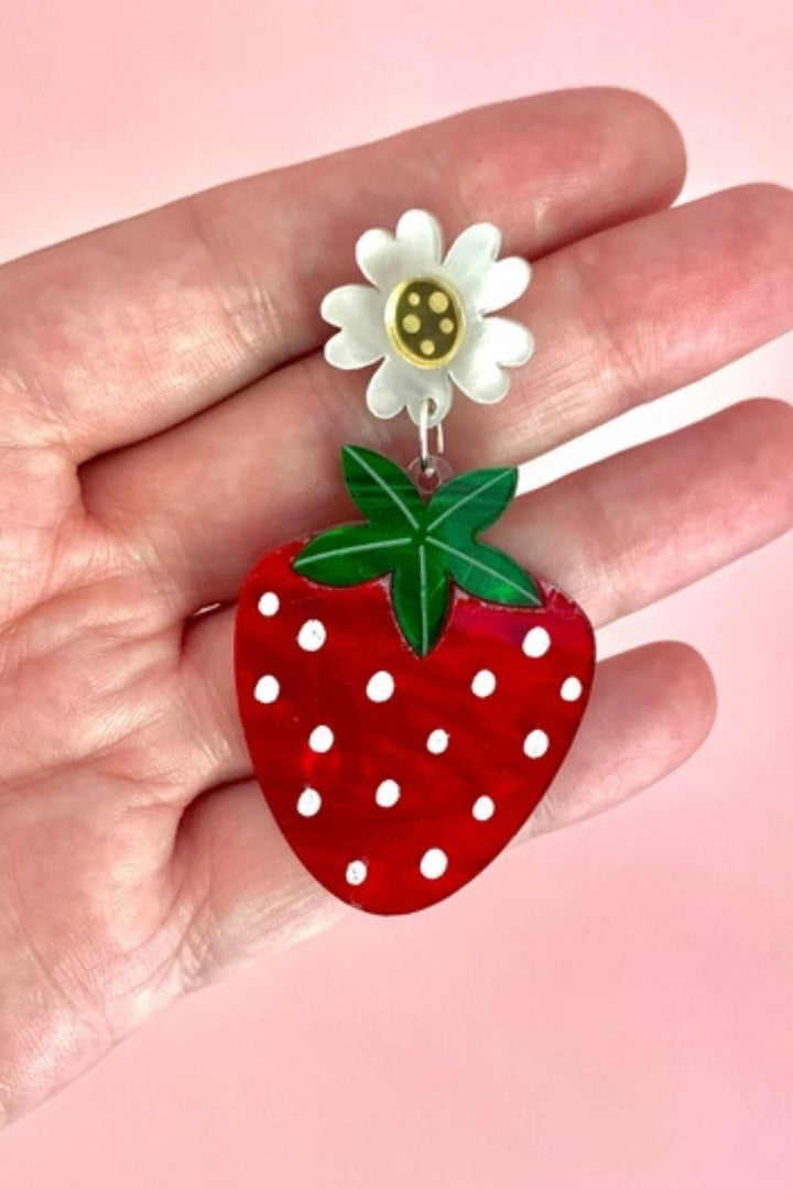 Red Strawberry Earrings