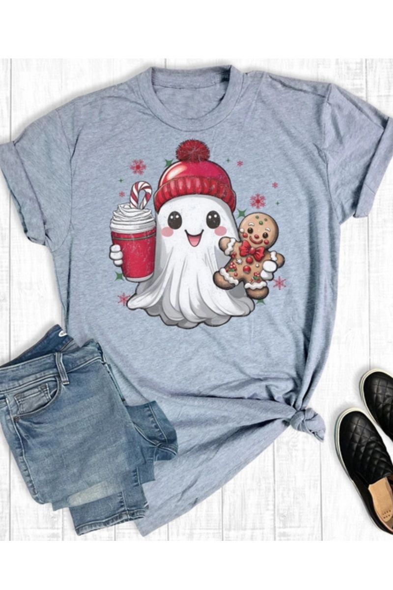 Retro Christmas Ghost Tee