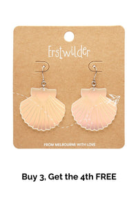 Sea Shell Drop Earrings - Iridescent