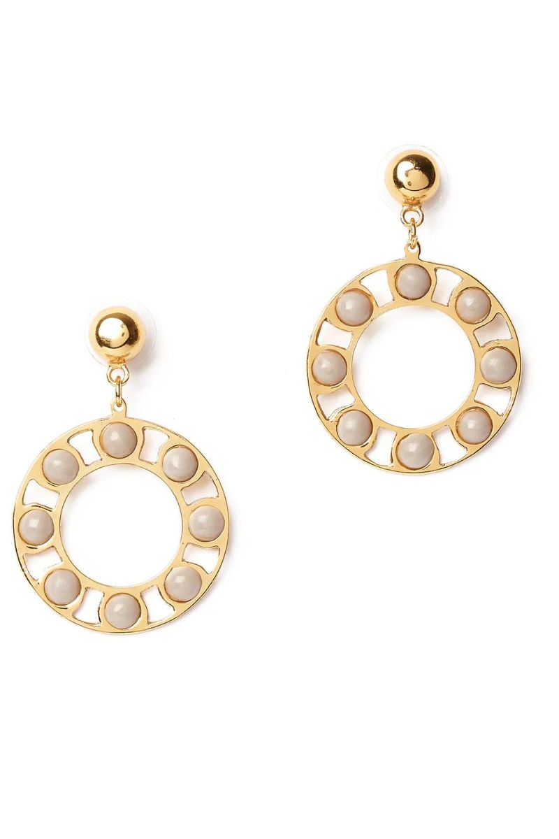 Smoky Drop Hoop Earrings