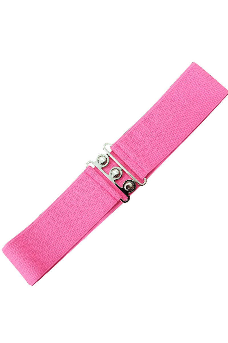 Vintage Stretch Belt: HOT PINK - Fluro Sugar