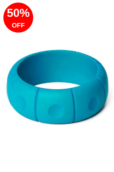 Wide Caribbean Matte Bangle