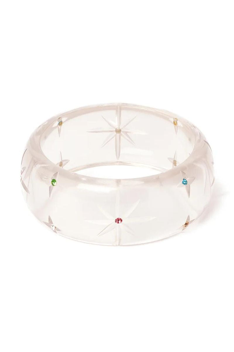 Wide Sparkling Gems Bangle