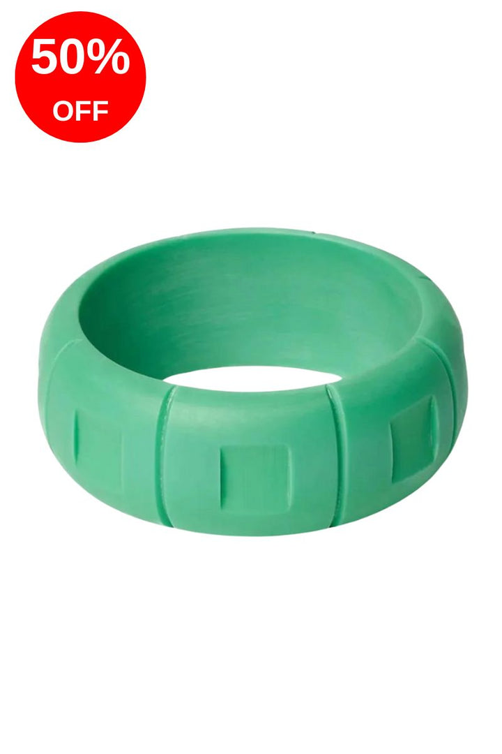 Wide Sea Glass Matte Bangle