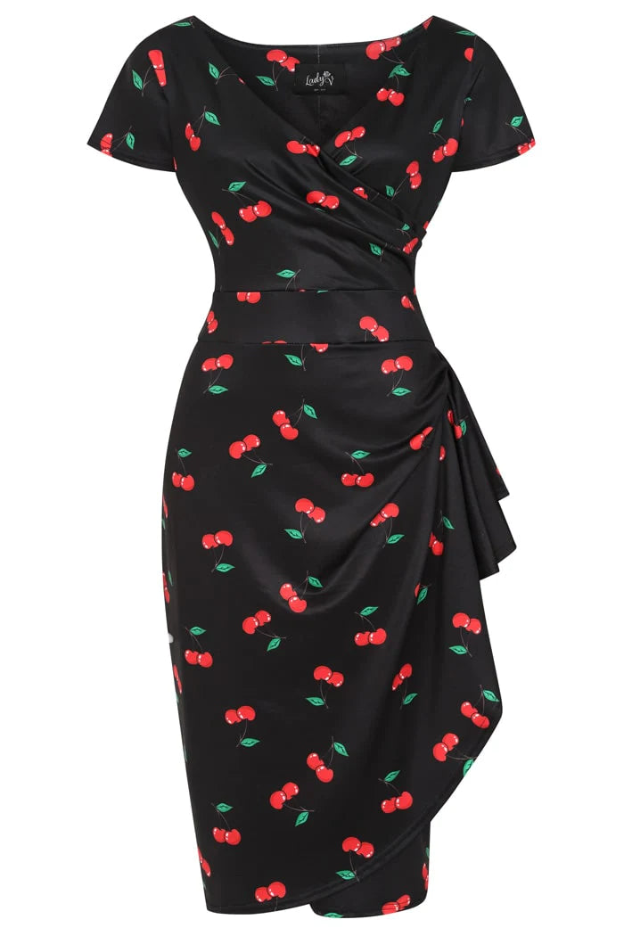 Elsie Dress - Rockabilly Cherry