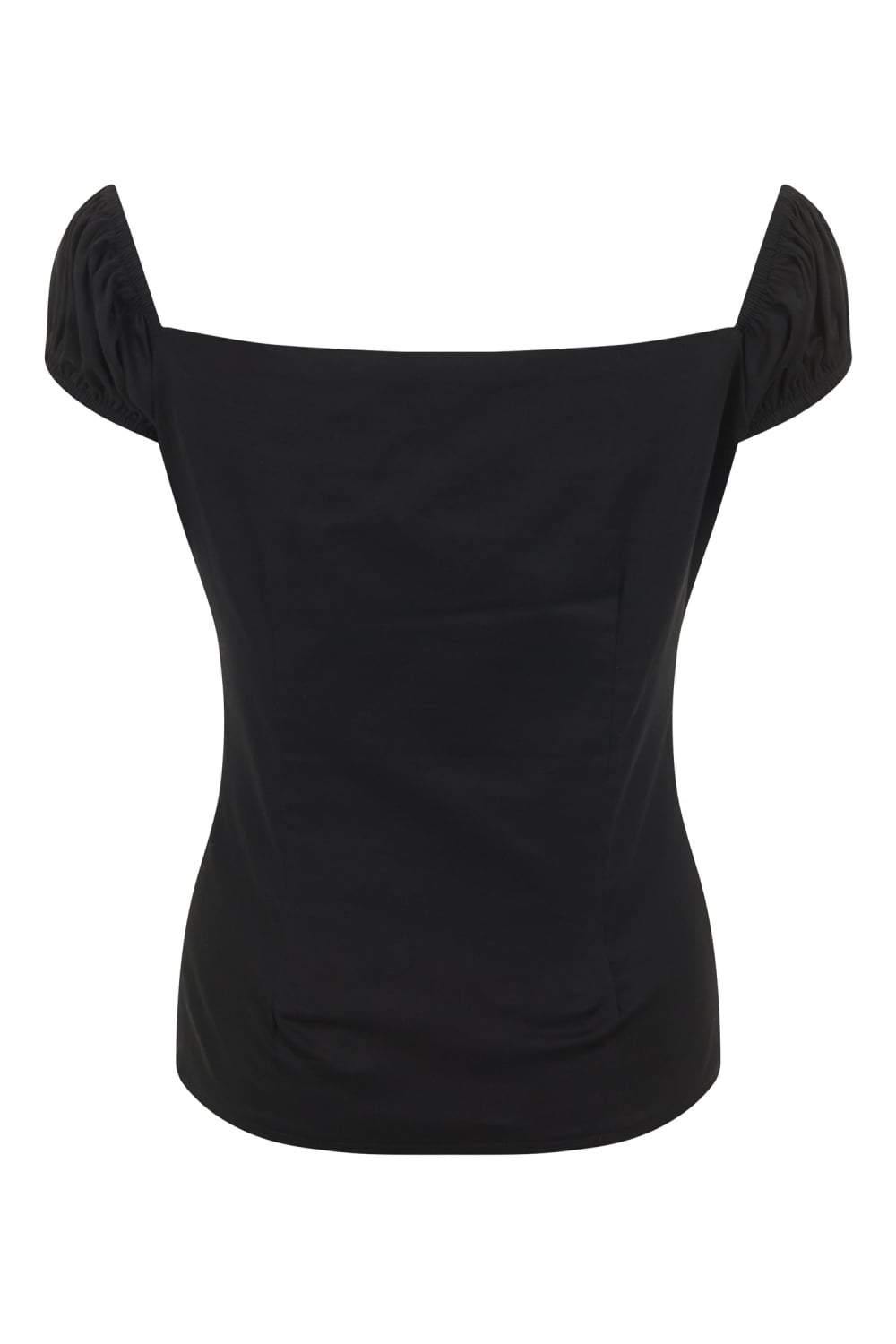 Dolores Top Plain: Black - Fluro Sugar