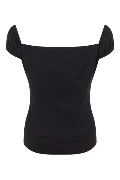 Dolores Top Plain: Black - Fluro Sugar