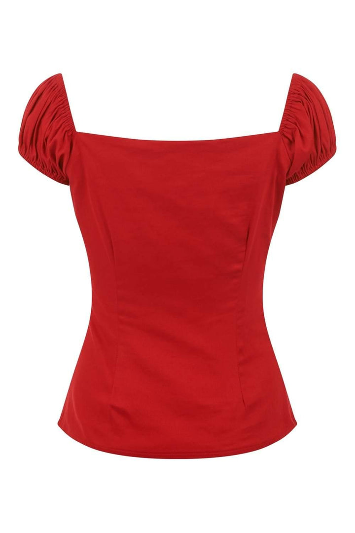 Dolores Top Plain- Red - Fluro Sugar