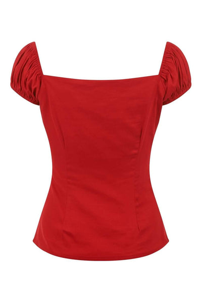 Dolores Top Plain- Red - Fluro Sugar