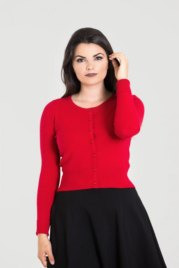 Paloma Cardigan: Red