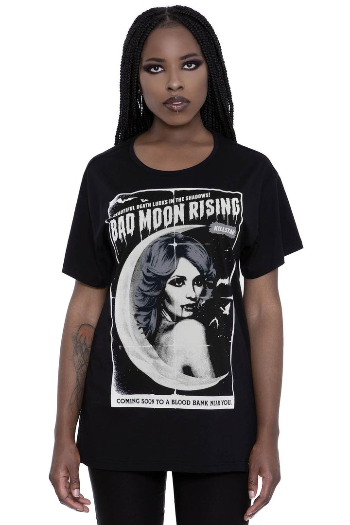 Bad Moon Rising Relaxed Top - Fluro Sugar