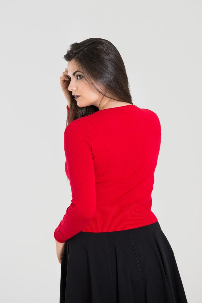 Paloma Cardigan: Red